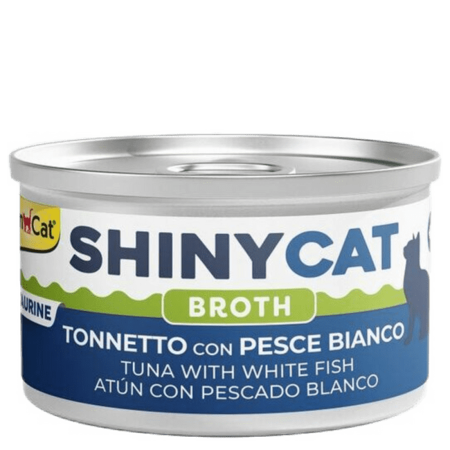 Konservi kaķiem – GimCat ShinyCat, Tuna with White Fish, 70 g