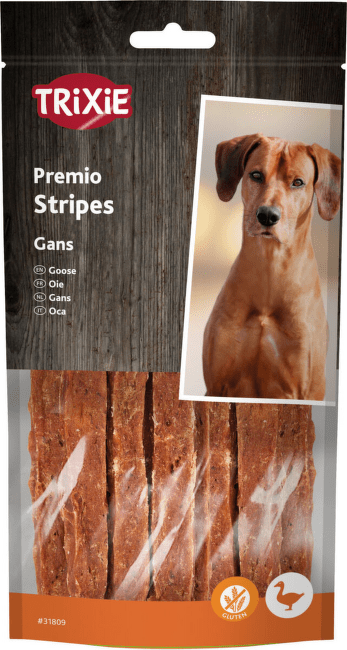 Gardums suņiem – PREMIO Goose Stripes , 65 g