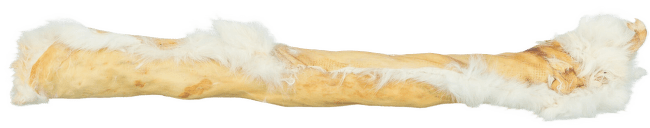 Gardums suņiem – Rabbit skin roll with fur, 45–50 cm, 85 g