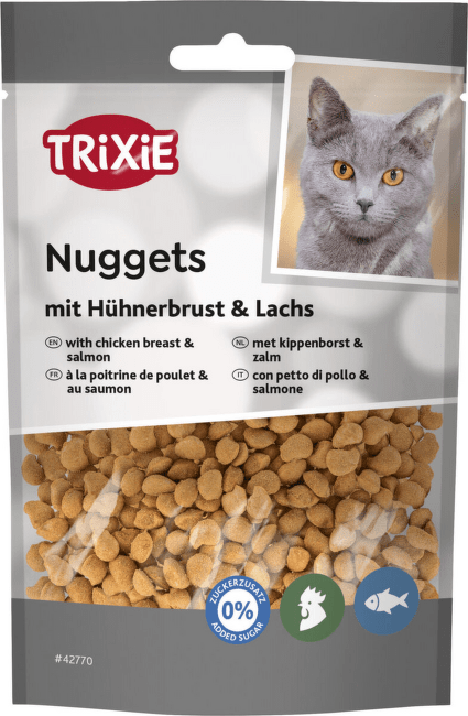 Gardums kaķiem – Nuggets with Chicken Breast and Salmon, 50 g