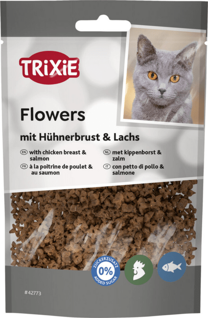 Gardums kaķiem – Flowers with Chicken Breast and Salmon, 50 g