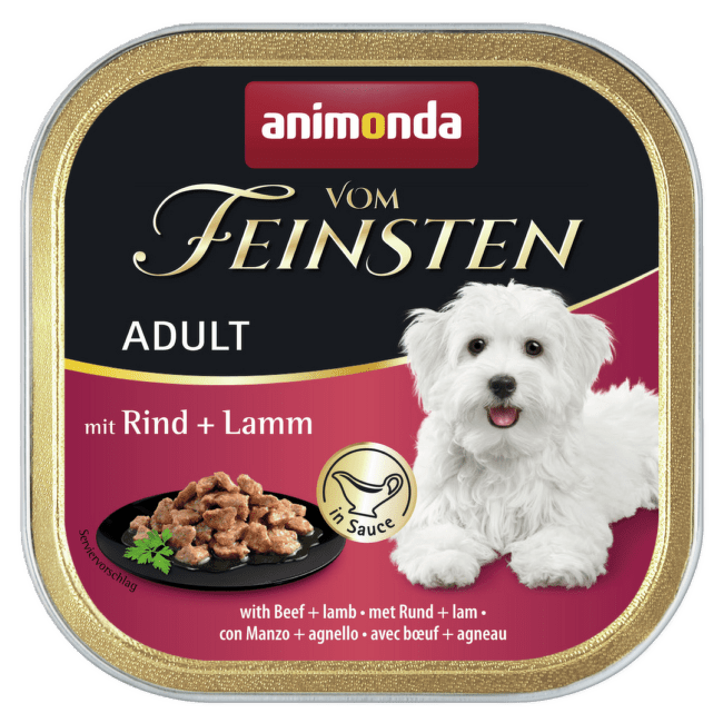 Консервы для собак – VomFeinsten Adult Pieces in a delicious sauce with Beef and Lamb 150 г