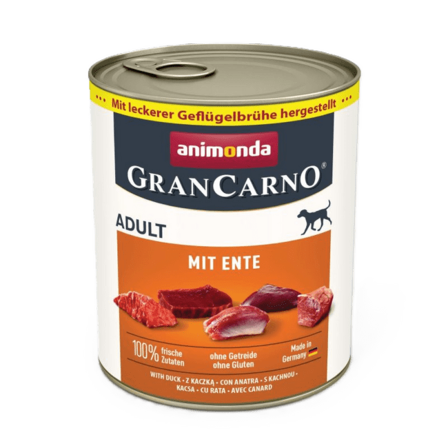Konservi suņiem – GranCarno Adult with Duck 800 g