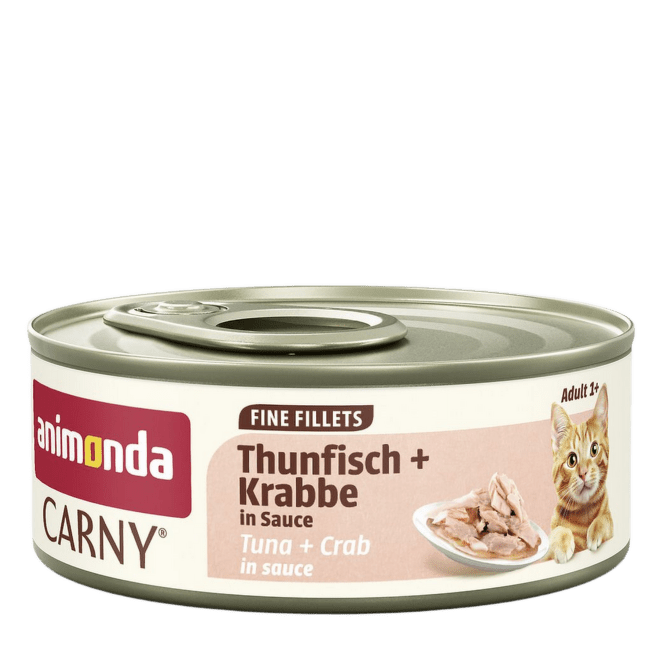 Konservi kaķiem – Carny Tuna and crab in sauce 60 g