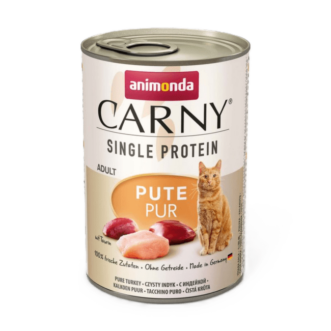 Konservi kaķiem – Carny SingleProtein Adult Turkey Pure 400 g