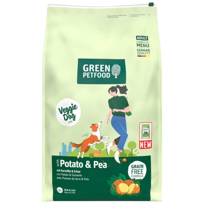 Barība suņiem – Green Petfood Veggie Dog Grainfree, Potato and Pea, 10 kg