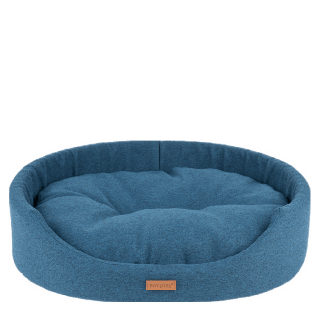 Guļvieta suņiem – AmiPlay Oval bedding Montana S, 46 x 38 x 13 cm, blue