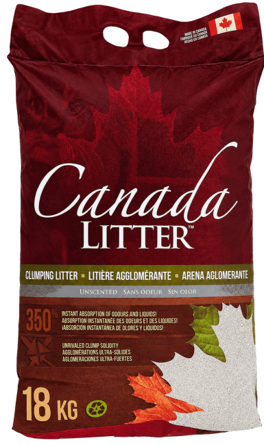 Cementējošās smiltis kaķu tualetei – Canada Litter, 18 kg