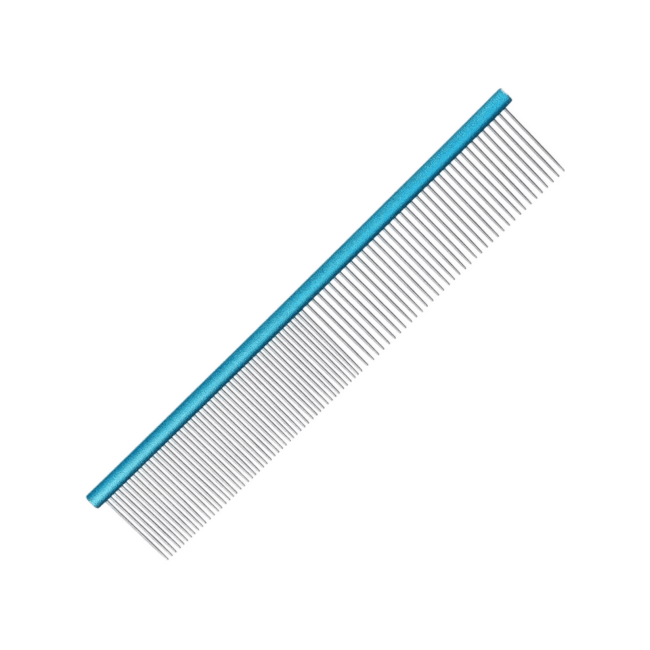 Расческа для собак - Groom Professional, Spectrum Aluminium Comb, Light Blue, 19 см