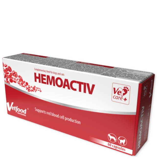 Papildbarība suņiem un kaķiem – Vetfood HemoActiv N60