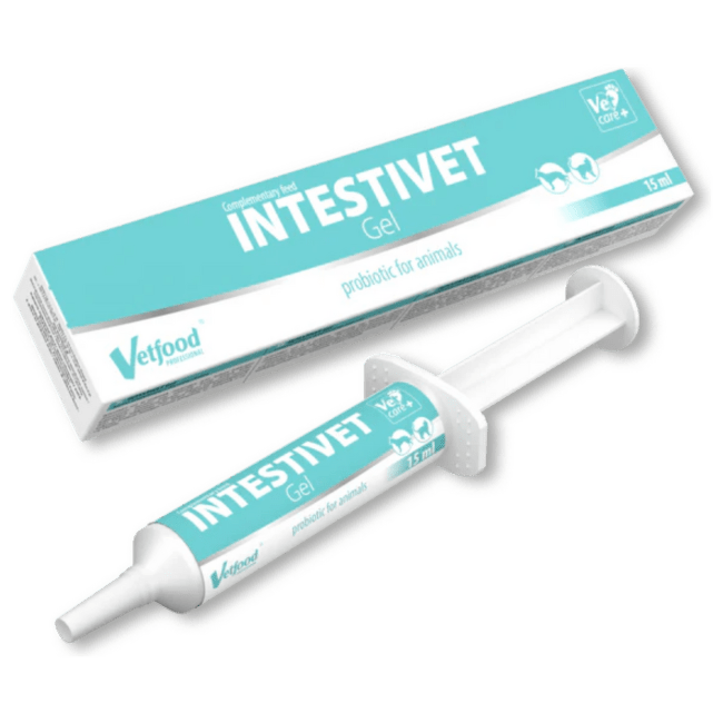 Papildbarība suņiem un kaķiem – Vetfood Intestivet Gel, 15 ml