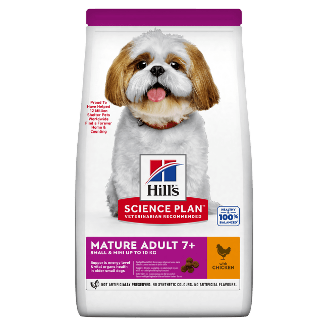 Корм для собак – Hill's Science Plan™ Canine Mature Adult 7+  Small and Mini Chicken, 1,5 кг