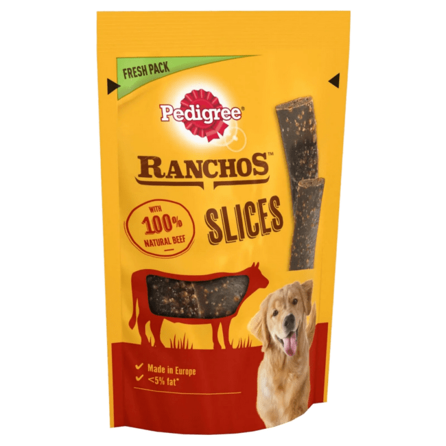 Лакомство для собак – Pedigree Ranchos Slices with Beef, 60 г