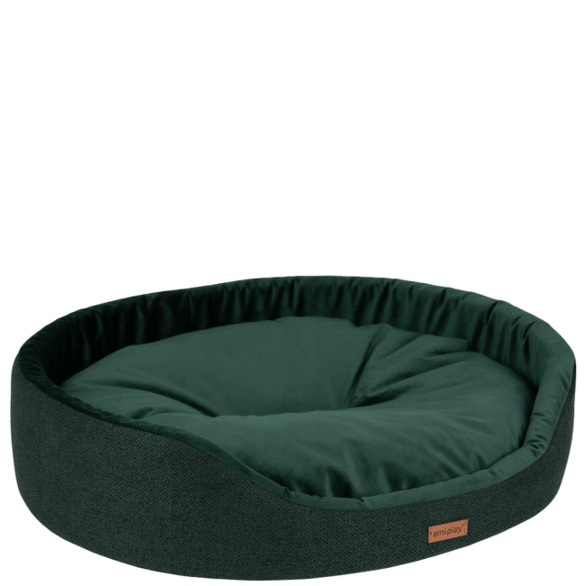 Лежанка для собак – AmiPlay Oval bedding Siena M, 54 x 44 x 14 см, green