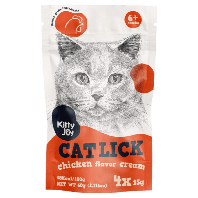Gardums kaķiem – Kitty Joy Catlick Chicken flavor cream, 60 g