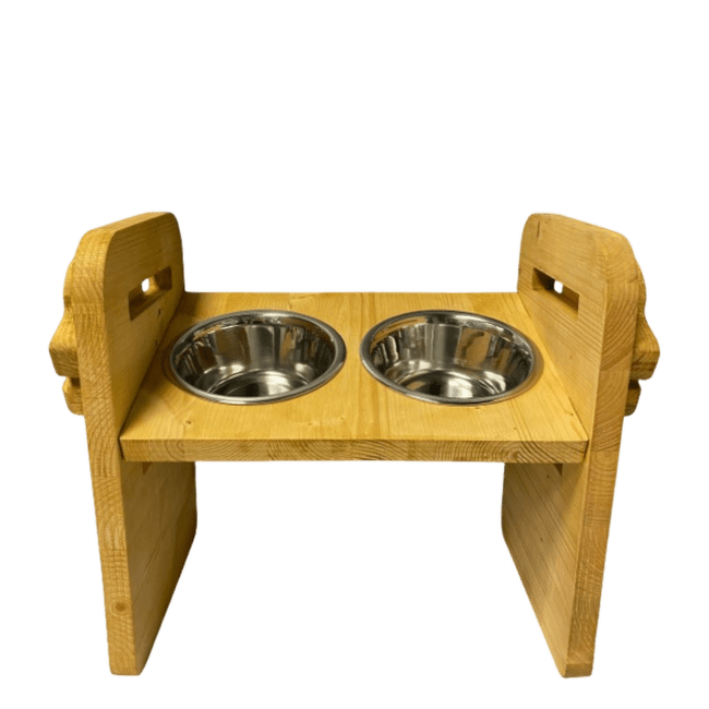 Подставка с мисками – Avesa Metal bowl set, 0,45 л, pine