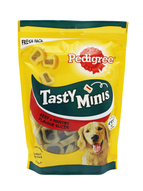 Лакомство для собак – Pedigree Tasty Minis, Beef and Poultry, 155 г