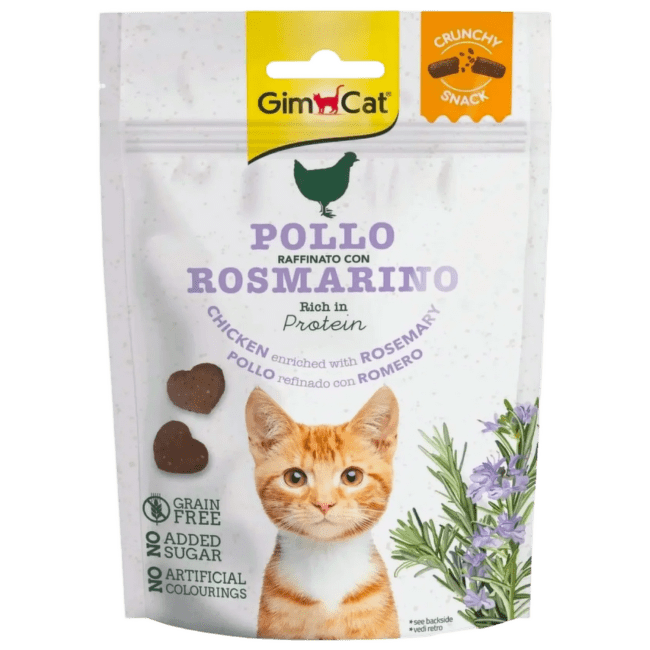 Gardums kaķiem – GimCat Crunchy Snacks Chicken with Rosemary, 50 g