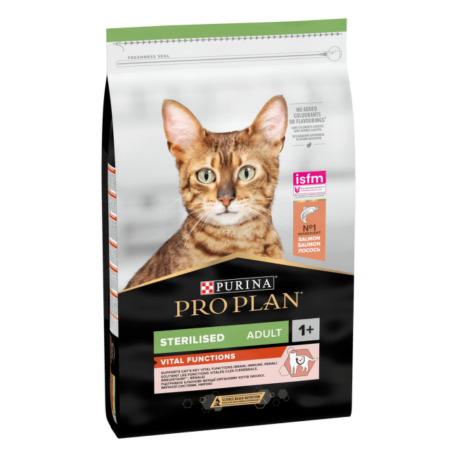 Корм для кошек – Pro Plan STERILISED Adult Cat Salmon VITAL, 10 кг