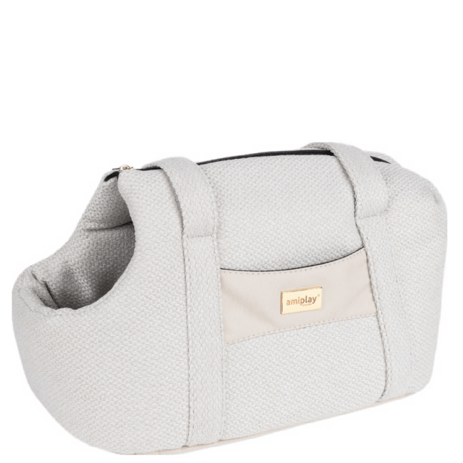 Transportēšanas soma dzīvniekiem – AmiPlay Pet Carrier Bag Milano, L 42 x 26 x 30 cm, creamy