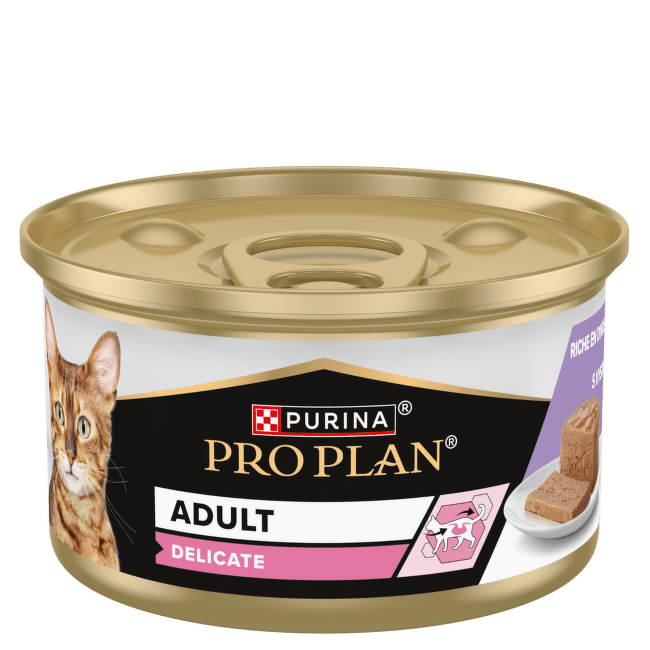 Konsērvi kaķiem – PRO PLAN Adult Delicate, ar tītara gaļu, 85 g