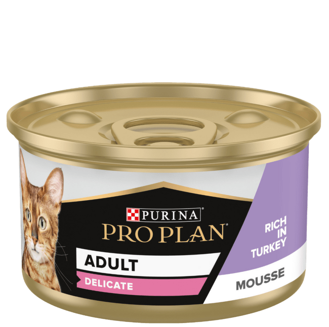 Konsērvi kaķiem – PRO PLAN Adult Delicate, ar tītara gaļu, 85 g