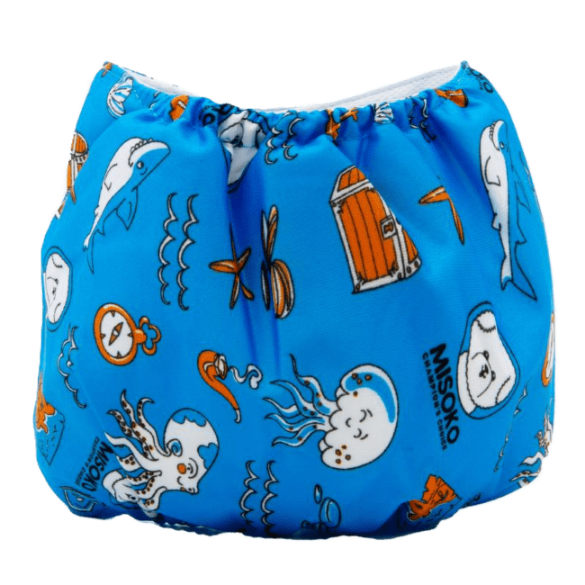 Atkārtoti lietojamas autiņbiksītes suņiem (tēviņiem) – MISOKO Reusable Diapers for Male Dogs, L, blue