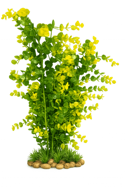 Dekoratīvs augs akvārijam – Leaf, Green/Yellow, 42 cm