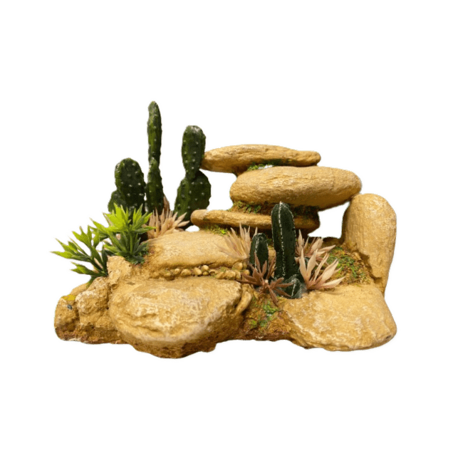 Dekors akvārijam – White Stone/Cactus, 165 mm