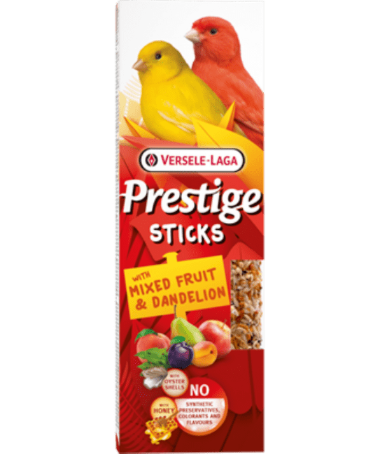 Лакомство для канареек – Prestige Sticks Canaries with Mixed Fruit and Dandelion, 2 шт. (60 г)