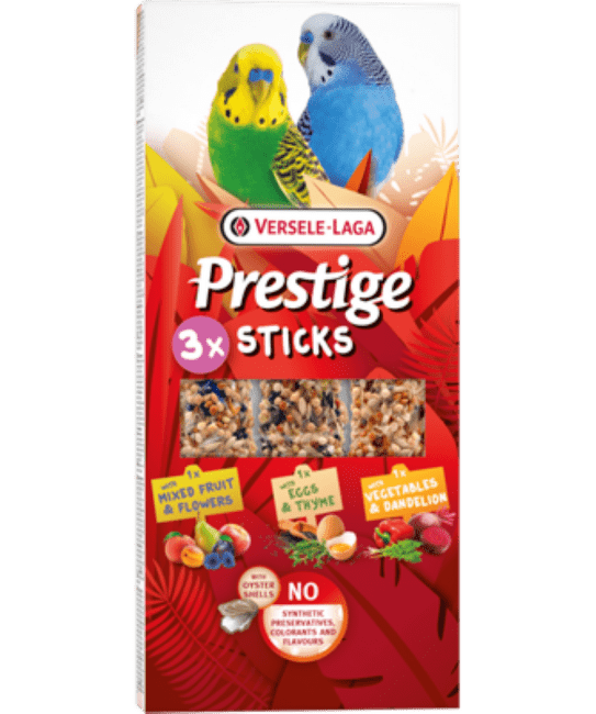 Gardumi papagaiļiem – Prestige Sticks Small Parakeets Triple Variety Pack, 3 flavours (90 g)