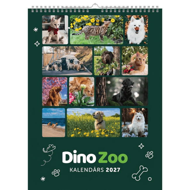 Настенный календарь на 2027 год – Dino Zoo "Gada ūsaiņi”