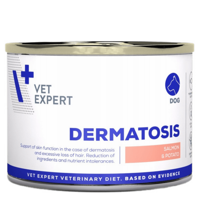 Ветеринарные консервы для собак – Vet Expert VD Dermatosis с лососем 200 гр