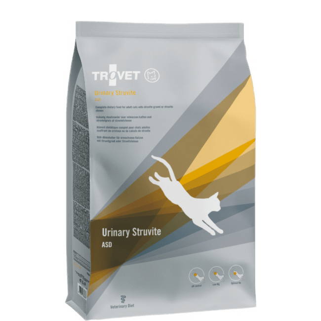 Veterinārā barība kaķiem – Trovet ASD Urinary Struvite, 2,5 kg