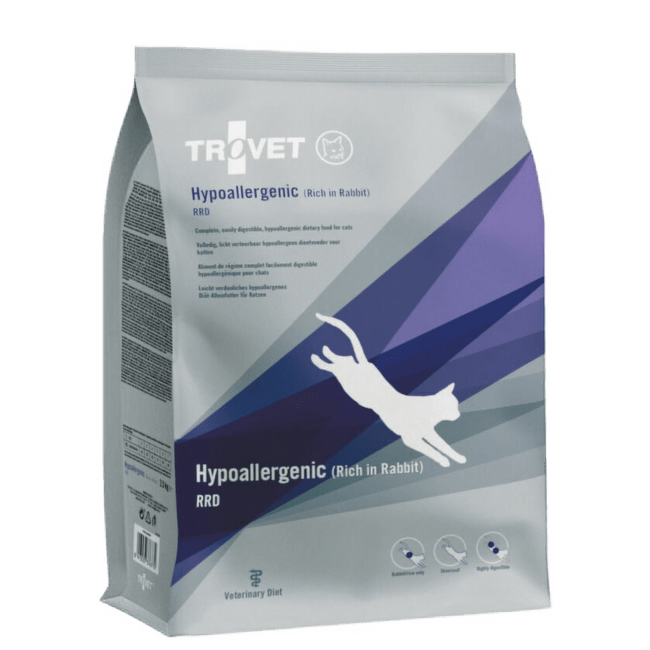 Veterinārā barība kaķiem – Trovet RRD Hypoallergenic Rabbit, 2,5 kg