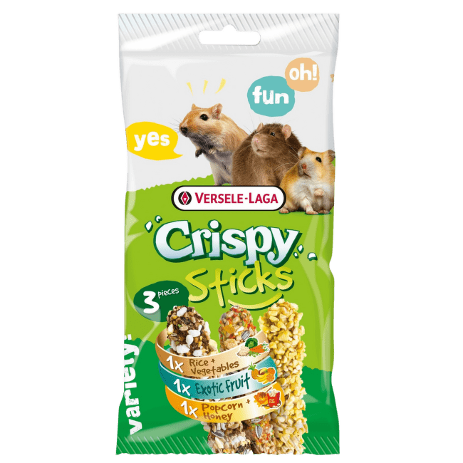 Лакомство для грызунов – Versele-Laga Crispy Sticks Triple Variety Pack Omnivores, 3 x 55 г
