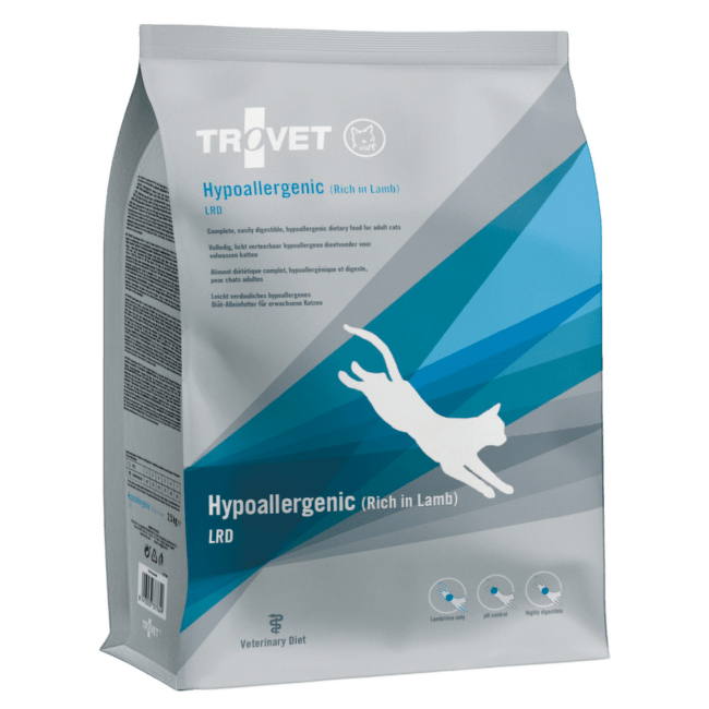 Ветеринарный корм для кошек – Trovet Hypoallergenic (Rich in Lamb) cat 2,5 кг / LRD