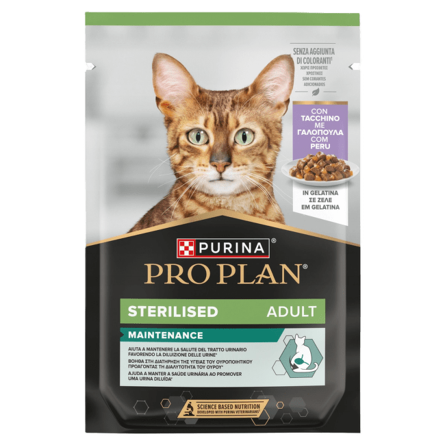Консервы для кошек – Pro Plan Sterelised с индейкой 85 г