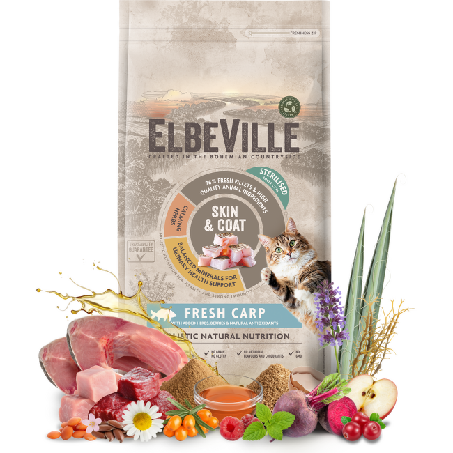 Krmivo ELBEVILLE Cat Sterilised Fresh Carp 4,8 kg