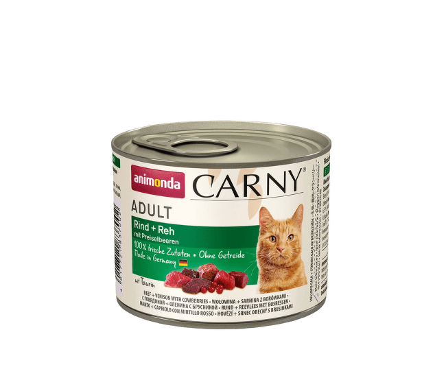Консервы для кошек – Carny Adult Beef, Venison and Cowberries, 200 г