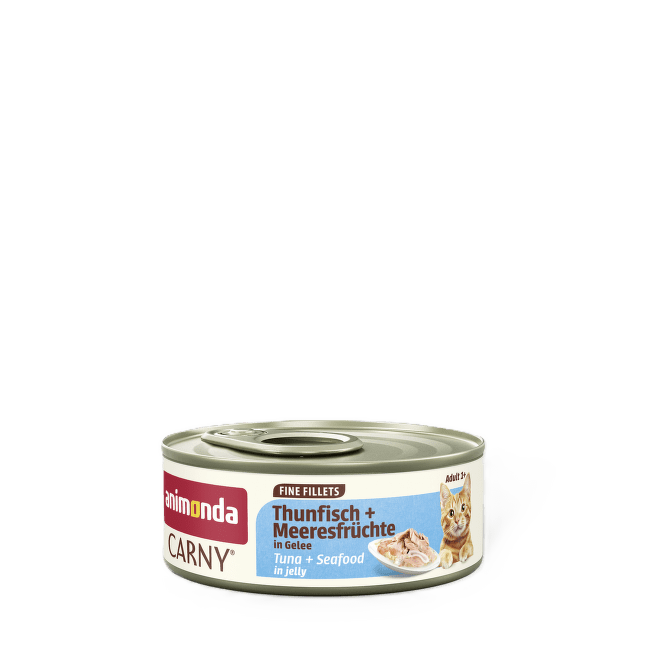 Konservi kaķiem – Carny Tuna and seafood in jelly 60 g
