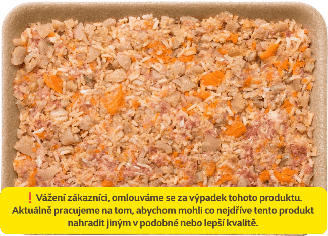 Drůbeží komplet BARF s přílohou a kostí 500g