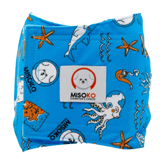 Atkārtoti lietojamas autiņbiksītes suņiem (tēviņiem) – MISOKO Reusable Diapers for Male Dogs, XXL, blue