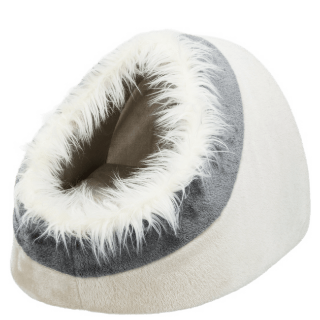 Спальное место для кошек – TRIXIE Minou Cuddly Cave, 41 x 30 x 50 см, Beige/Grey