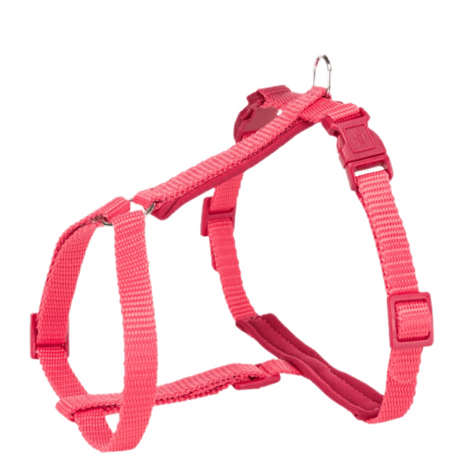 Krūšu siksna ar pavadu kaķiem – Trixie, Premium cat harness with leash, 33–57 cm/13 mm, 1,20 m, coral