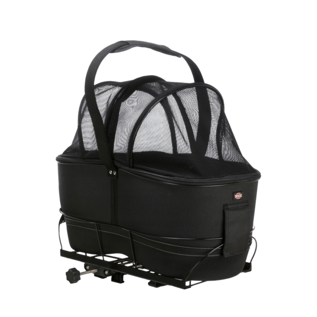 Velosipēda grozs dzīvnieku transportēšanai – TRIXIE Bicycle basket for narrow bike racks, 29 x 42 x 48 cm, black