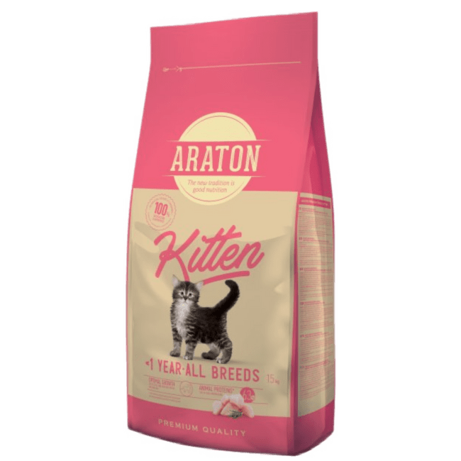 Barība kaķēniem – Araton Kitten, 15 kg