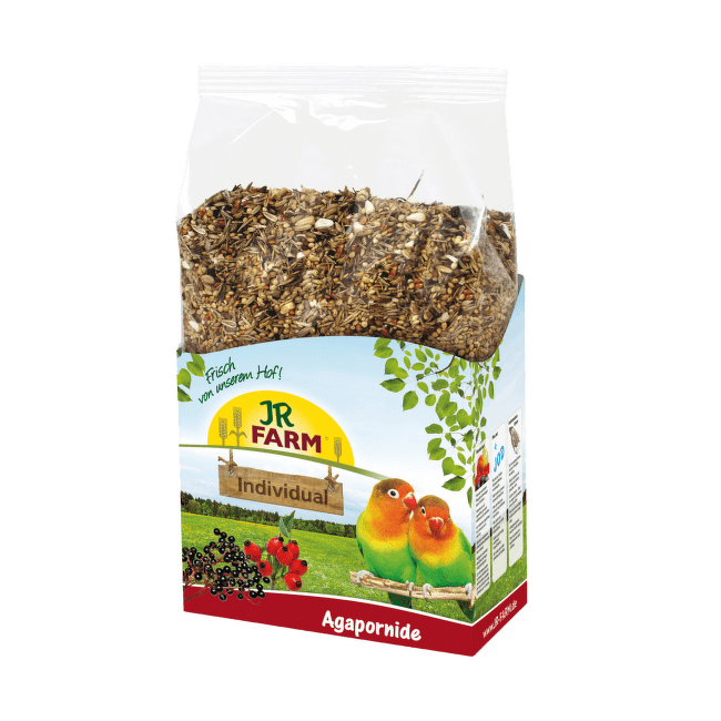 Barība papagaiļiem zaļspārnīšiem – JR Farm Individual Love Birds, 1 kg