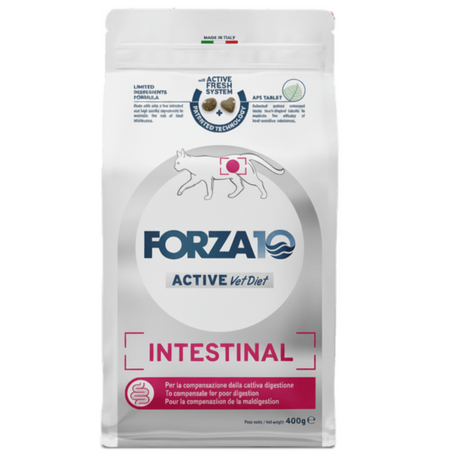 Veterinārā barība kaķiem – FORZA10 ACTIVE LINE Intestinal Active, 0,4 kg