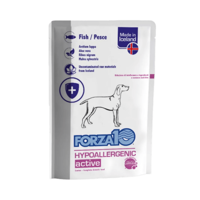 Veterinārie konservi suņiem – FORZA10 ACTIVE LINE Hypoallergenic Actiwet with Fish, 100 g